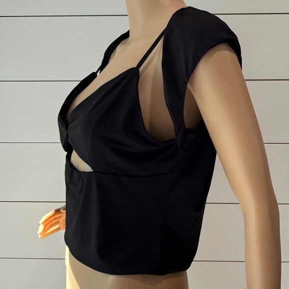 Princess Polly Bolden Crop Top Black Sz 12 - Picture 7 of 11